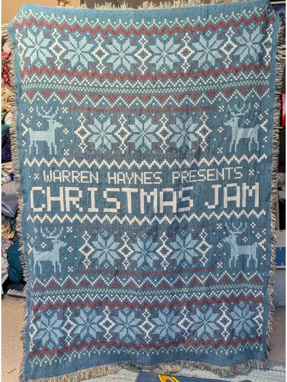 Warren Haynes Presents Christmas Jam Woven Tapestry Allman Brothers Blanket